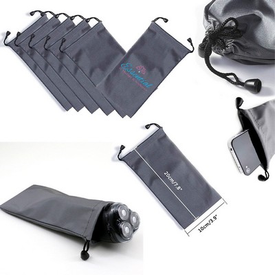 Gray Waterproof Drawstring Pouch