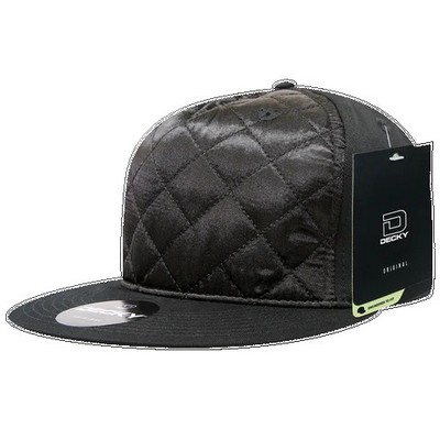 Decky Five Panel Quilted Snapback Structured Cap