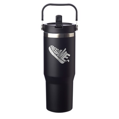 30 oz Travel Trekker Travel Mug with Handle (Laser Engraved)