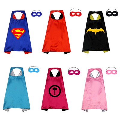 Kids Superhero Capes With Eye Mask