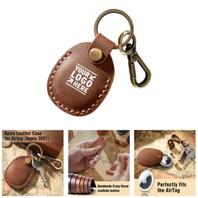 Genuine Leather Tracker Keychain Holder