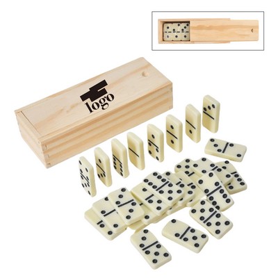 Dominoes Set in Wooden Box