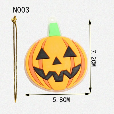 Silicone Pumpkin Head Keychain