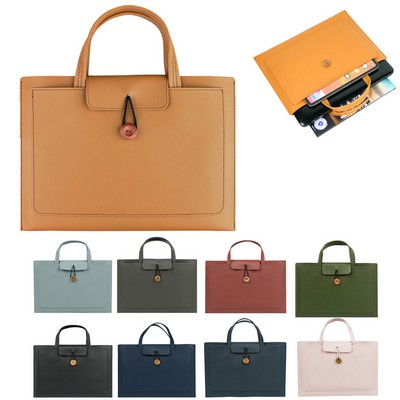 14Inch PU Leather Stylish Business Briefcase Laptop Bag