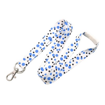 5/8" Polka Dotted Pre-Printed Dye Sublimated Lanyard