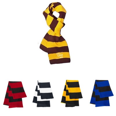 Striped Rugby Knit Scarf