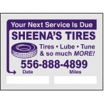 Stock Roll Static Stick Service Decals w/Date and Mileage (2"x 1 1/2")