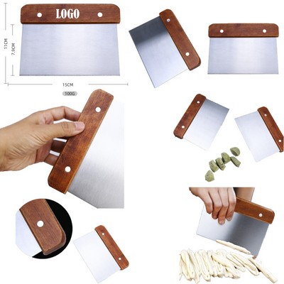 Stainless Steel Wooden Handle Dough Cutter