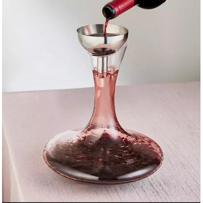 Wine Enthusiast Vivid Wine Decanter And Aerating Funnel Set