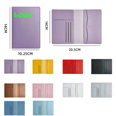 Large Capacity Pu Leather Passport Case