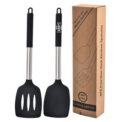 Heat Resistant Silicone Spatula Turner for Cooking