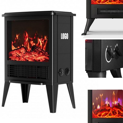 Portable Electric Wood Stove Fireplace With Flame Effect