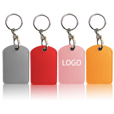 PU Leather Access Card Holder Keychain