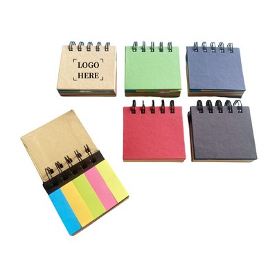 Sticky Notes Spiral Notebook Self-Adhesive Notes