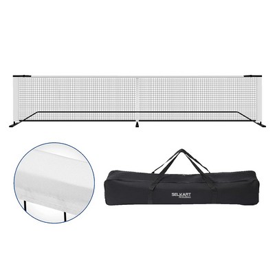 Pickleball Rack Set - Net + Iron Stand + Handle Bag w/ 6 PCS Wheels