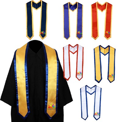 Unisex Custom Graduation Stole Sash With Trim