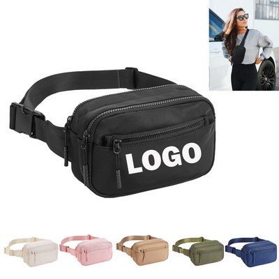 Fanny Pack Belt Bag With 3 Pockets