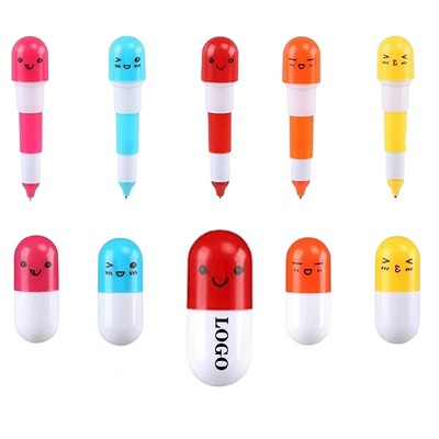 Retractable Capsule Pill Ballpoint Pen