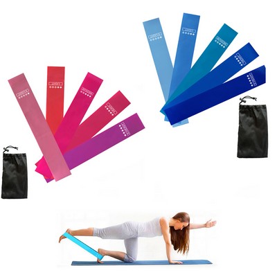 5 in 1 TPE Gradient Fitness Resistance Bands Set