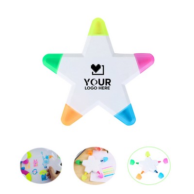 Star Shaped 5 Color Highlighter