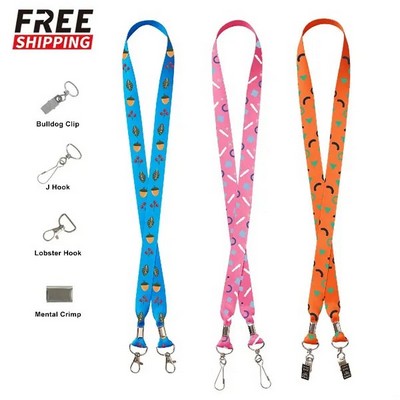 3/4"" Full Color Sublimated Lanyard