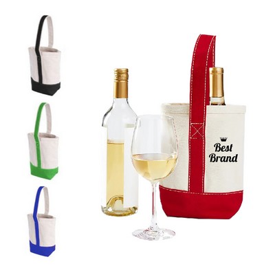 Canvas Wine Tote Bag