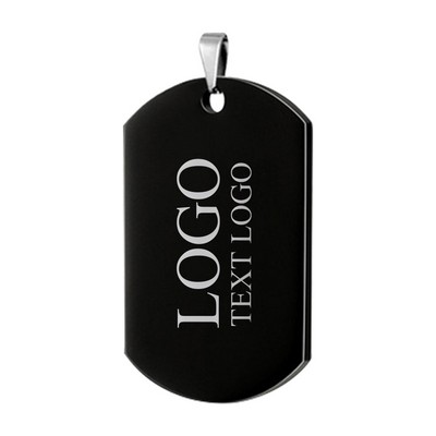 Stainless Steel Metal Dog Tags(Black or Blue)