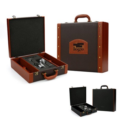 PU Leather Wine Box with Hard Divider