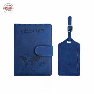 Passport Holder&Luggage Tag Package Set Travel Suits