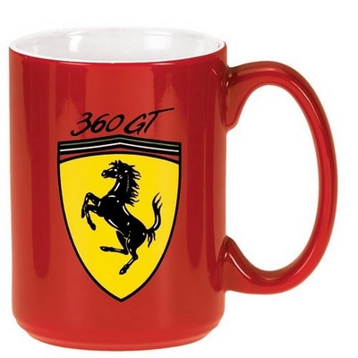 15 Oz. Two-Toned El Grande Mug (Red Out/White In)