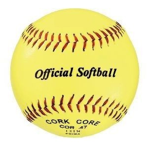 Official Optic Yellow Softball w/Syntex Cover (11" Diameter)