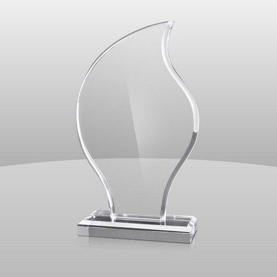 Clear Flame Shape Award (7 3/4"x5"x2")