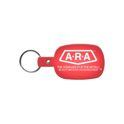 Round Rectangle Flexible Key Tag