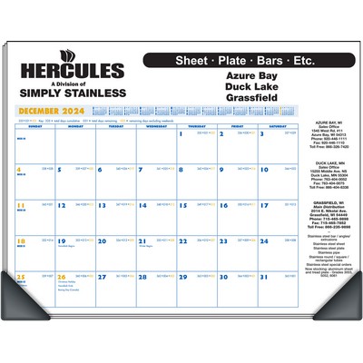 Deskmemorandum Desk Pad Calendar w/Corners