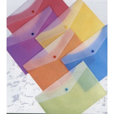 Assorted Pack 2 Pocket Poly Envelope w/Snap Button Closure