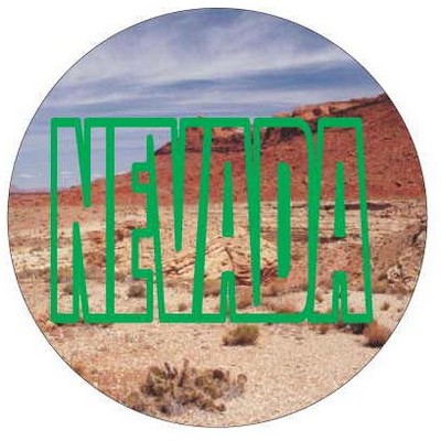 Nevada Desert Round Badge w/ Bar Pin (2 1/2" Diameter)