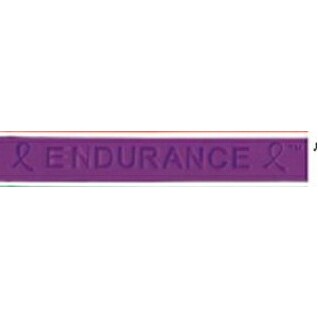 Hope/Courage/Bravery/Endurance Purple Silicone Wristband