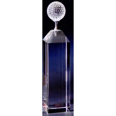 Pyramid Top Golf Trophy (11"x2 3/8")