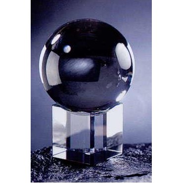 Crystal Gazing Ball with Rainbow Base (4"x5 3/4")