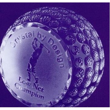 80 Mm Optical Crystal Golf Ball Award Paperweight