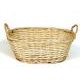 Oval White Willow Mini Wash Wicker Basket w/Side Handle (17"x11 1/2"x6")