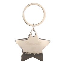 Stock Charm Split Ring Keytag (Star)