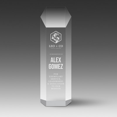 Hexagon Tower™ Award (3"x10"x2")