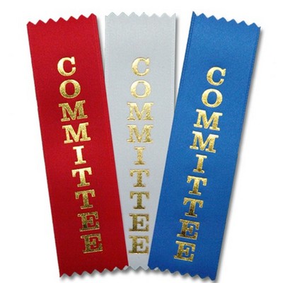 1-5/8"x6" Vertical Committee Stock Title Ribbon