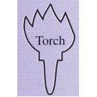 8" Torch Shape Hand Fan w/Handle