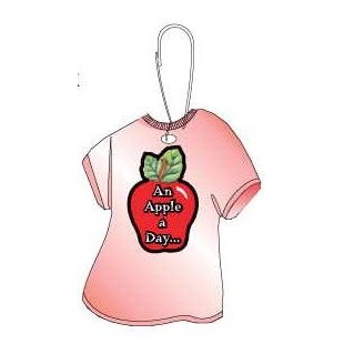 Apple w/ Daily Apple Slogan T-Shirt Zipper Pull