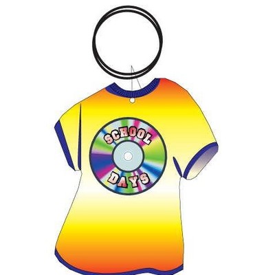 School Days Disc T Shirt Keychain w/Mirrored Back (4 Square Inch)