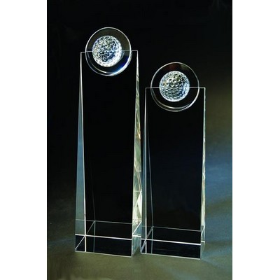 Crystal Globe Tower Award (9"x3"x2")