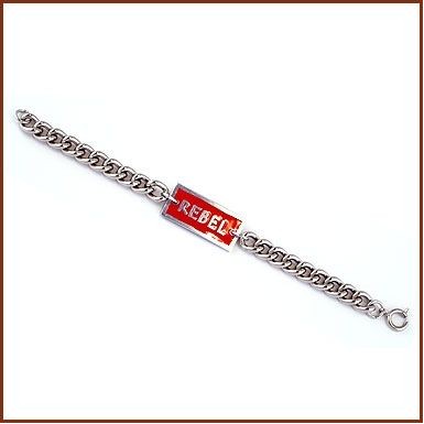 8-1/2" Pewter Id W/Filed Curb Chain W/C