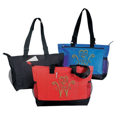 Zipper Poly Tote Bag (20"x12"X5")